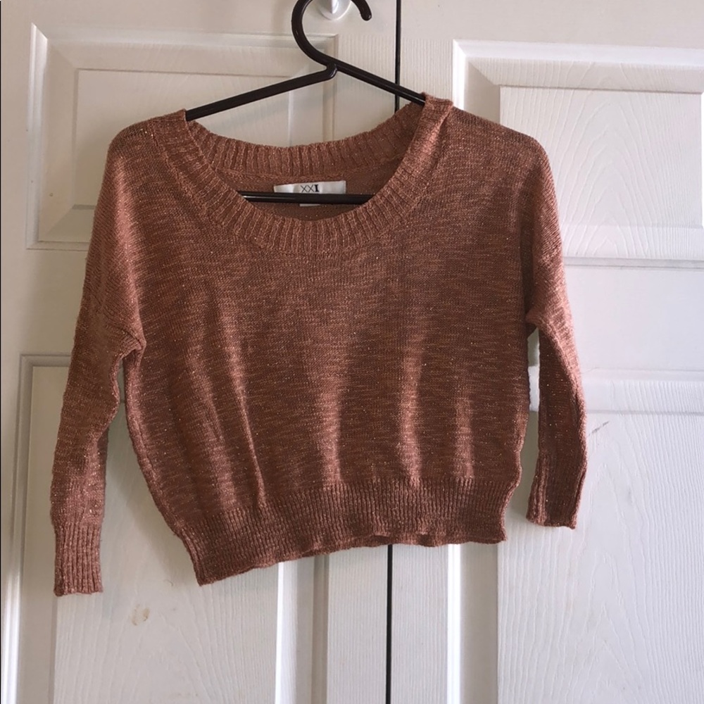 Blush cropped sweater